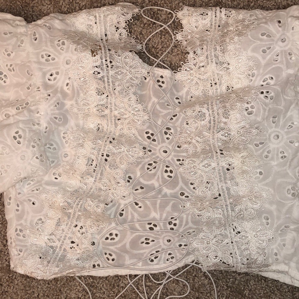 Eyelet crop top